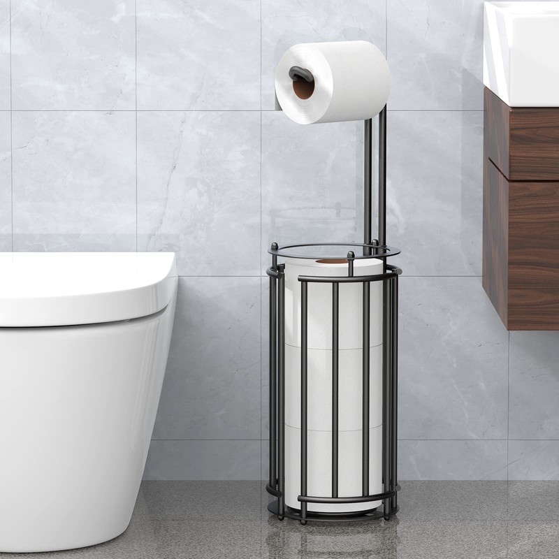 Meangood Toilet Paper Holder Stand and Tissue Paper Roll Dispenser