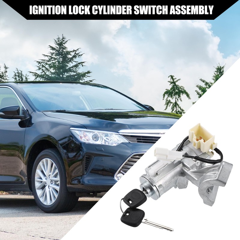 Hihaha Ignition Starter Switch with Lock Cylinder Keys for Toyota