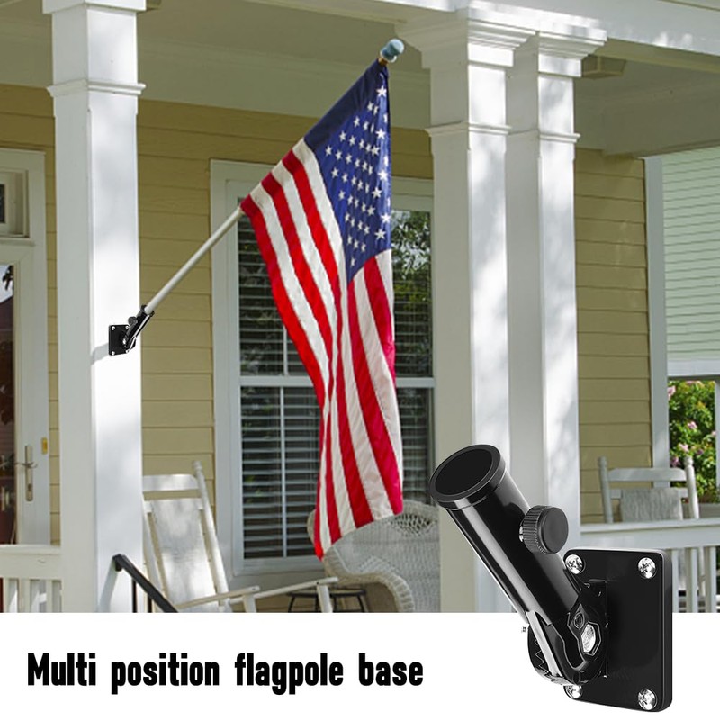 yotutun Adjustable Flag Pole Holder with Screws Wall Mounting Flag