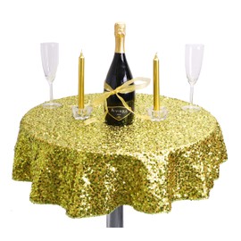 Christmas Concepts® Sequin Round Table Cloth - 36 Inches - Wedding/Party Decoration - Luxury Wedding Decoration (Lime Green)