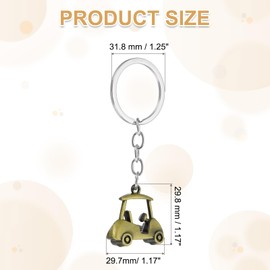 PATIKIL Golf Cart Keychain, Mini Cute Golf Key Chain Sport Pendant Key Ring Bag Backpack Decor for Men Women Party Gifts Favors, Cyan