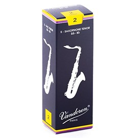 Vandoren SR222 Tenor Sax Traditional Reeds Strength 2; Box of 5