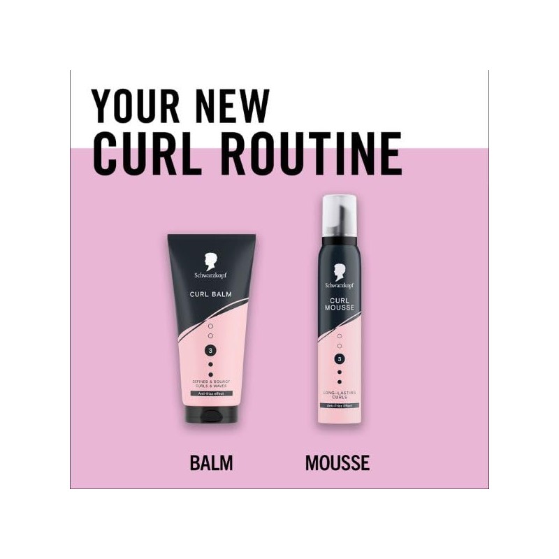 Schwarzkopf Curl Balm 150ml, Hair Styling for Curly Hair, Defined