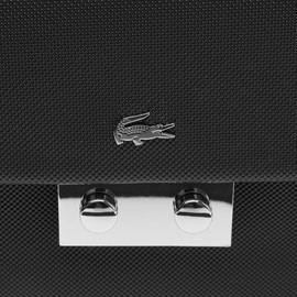 Lacoste Women's Daily City Flap Close Messenger Bag, Black, One Size