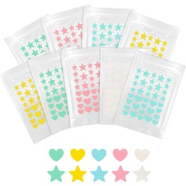 Parches Para Acné, Pimple Patch, 324 Parches Hidrocoloides para Espinillas Absorbentes para Tratar la Erupción de Acné y Espinillas Para Todos Los Tipos Piel, Forma de Estrella Y Cordate, 5 Colores