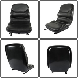 Silscvtt Excavator Seat with Slide Black Replacement for Case Backhoe Loader 580C 580D 580E 580L 580M