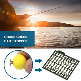 Be In Your Mind Boilie Bait Stoppers Hair Rig Extender Bait Stops Boilie Stopper Barbe Course Carp Coarse Fishing Tackle Fishing Accessories Grass Green Pack of 10