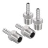 HARFINGTON 4pcs 1/4" to 1/4" NPT Male Stainless Steel Hose