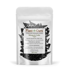 Balsam and Cedar Charcoal Incense Cones 1" TOPFLOW - 100 Pack - Natural Scented Cones Handmade Hand Dipped