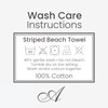 Allure Rainbow Stripe Beach Towel 70 x 140cm - 100%