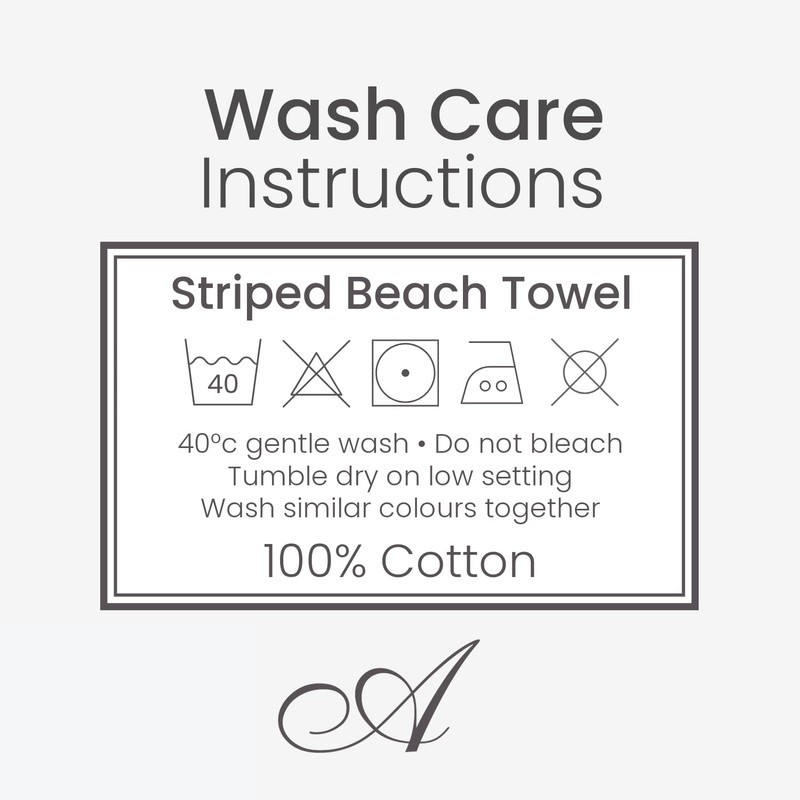 Allure Rainbow Stripe Beach Towel 70 x 140cm - 100%