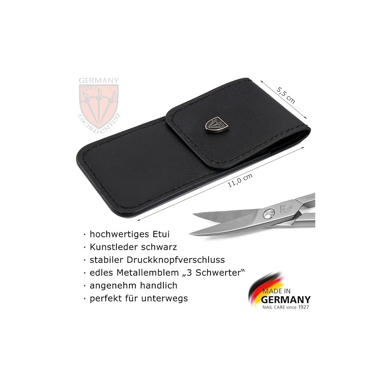 Drei Schwerter Curved Nail Scissors, Sharp Blade for Precise Nail