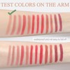 Matte Nude Lip Liner And Lipstick Set With Built-in Sharpener,
