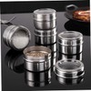 GRIRIW 8pcs Magnetic Spice Jar Magnets Stickers Jars Canisters Tins