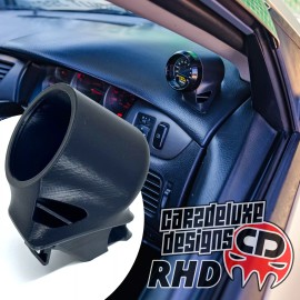 CARZDELUXE Single RHD gauge pod mount for 01-07 EVO 7 8 9 Lancer functional defrost vent