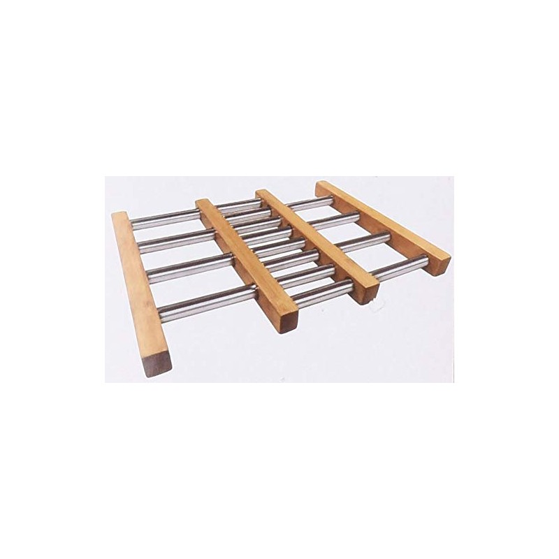 MIK funshopping Organic Bamboo Trivet for Kitchen, Dining Table, Garden