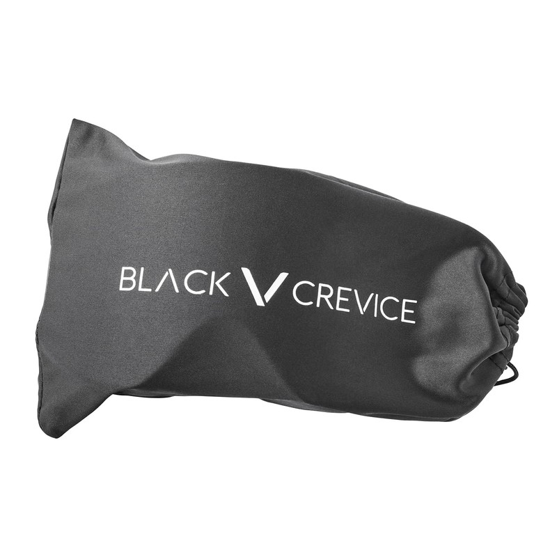 Black Crevice Ski Goggles with Cylindrical Lenses Black/Blue Revo