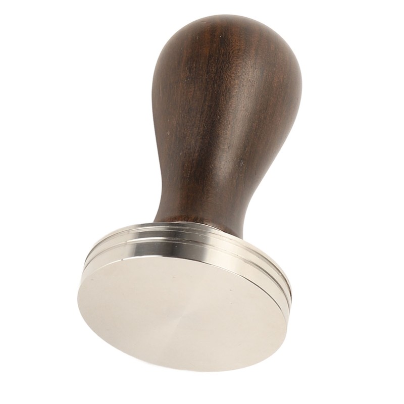 Coffee Tamper Solid Wood Handle Stainless Steel Easy to Use