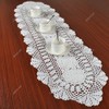 Yizunnu Handmade White Cotton Lace Oval Table Runner 30x120cm