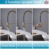 GICASA Kitchen Faucet with Temperature Digital Display, 304 Stainless Steel