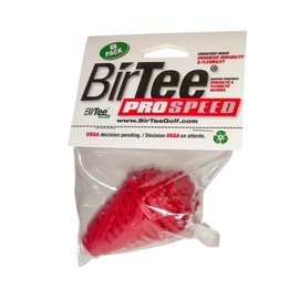 BirTee Golf Tees - PRO Speed Version with Enhanced Durability - 8 Pack. Indoor Golf Tees/Golf Simulator Tees/Winter Golf Tees. (Red)