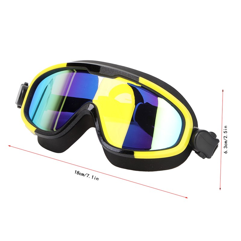 Outdoors Silica Gel HD Anti Fog Waterproof Wide View Swimming