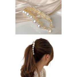 TraEn230 Chignon Maker, Hair Arrangement, Goods, Banana Clip, Defft Band, Hair Access, Mini Hair Clip, Pearl
