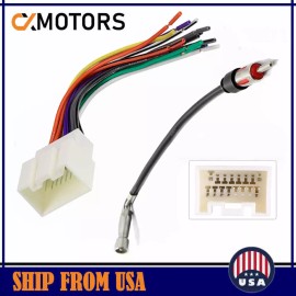 RED WOLF Stereo Radio Wiring Harness Antenna Adapter Plug For Ford F-150 F-250 1999-2003
