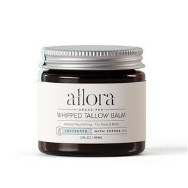 100% Grass Fed Beef Tallow for Skin - Whipped Tallow Balm with Jojoba Oil for Dry & Sensitive Skin, 2oz (Unscented)