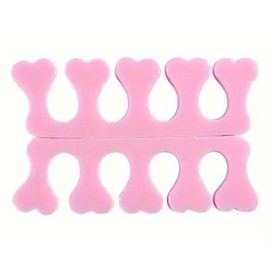 Toe Separators for Pedicure, Pink Foam Spacers, 10cm/3.94in Length, Professional Nail Care Tool