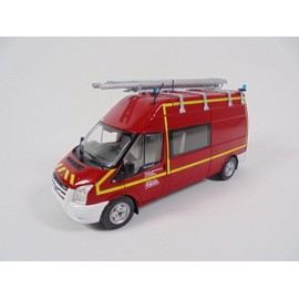 OPO 10 - Fire Engine 1/43 Ford Transit Lanéry Vehicle for Various Uses (VID) - Lightweight Fire Engine Hachette CPL28