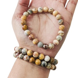 Bumble Bee Jasper Beads Bracelet, Natural Jasper Bracelets, Bumble Bee Jasper Birthstone, Healing Beaded Stretch Bracelet, Unisex Jewelry, Christmas Gift, Mens Bracelet, Meditation Womens Bracelets