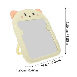 PACKOVE Foldable Cat Ear Makeup Mirror Portable Cosmetic Vanity Mirror for Women Space-Saving Design for Home Use Non-Fade Material for Bedroom and Dressing Table