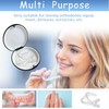 Scettar 2 Pcs Denture Retainer Case, Mouth Guard Case with
