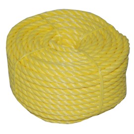 T.W Evans Cordage 31-066 3/4-Inch by 100-Feet Twisted Yellow Polypro Rope Coilette