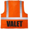Qraphic Tee Valet Parking Safety Vest with Screen Print Design