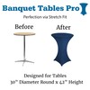 Banquet Tables Pro 30 Round x 42" Height Fitted Spandex