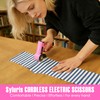 Syluris 4.2V Cordless Electric Scissors with LED Display, Rechargeable Cardboard