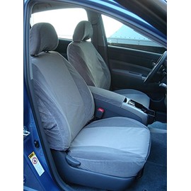 Durafit Seat Covers, Made to fit 2005-2009 Prius Front Buckets with Adjustable Headrests and Side Impact Airbags Seat Covers in Gray Automotive Velour
