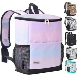 Cooler Backpack 30 Cans,Portable Backpack Coolers Insulated Leak Proof, Soft Sided Cooler Bag for Travel,Beach,Camping,Picnic,Lunch Backpack for Women - Color: Water Elf