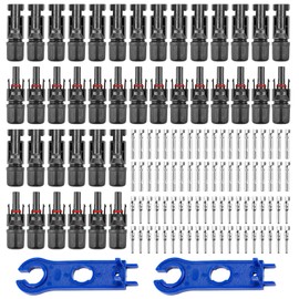 MOOKEERF Solar Connectors - 20Pairs / 40PCS Solar Panel Connector Male Female with Dual Spanners IP67 Waterproof
