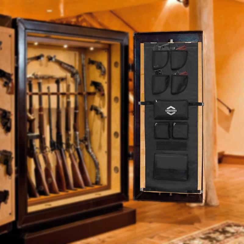 RAYMACE Gun Safe Door Panel Organizer 16.5W*47H, Adjustable Width to