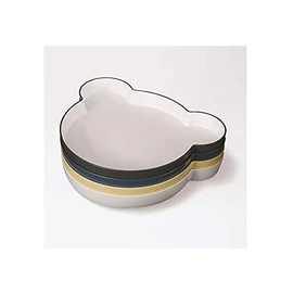 tak JTN-0110-YL Kids Dish Plate Bear Kids Plate Yellow 7.5 x 9.3 x 1.0 inches (19 x 23.6 x 2.6 cm)