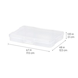 IRIS USA 4" x 6" Photo Storage Box Craft Keeper Cases, 10-Pack, Organization Task Holders for Pictures, Tasks, Scrapbooking, Stationery Storage, Stickers & Art Supplies, Clear