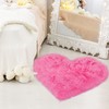 sourcing map Faux Fur Sheepskin Area Rugs, Heart Shaped Shaggy