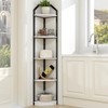70" Tall Corner Shelf Stand, 5 Tier Wood Shelves for