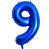 40 Inch Dark Blue Foil Number Balloons, Large 9 Number