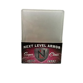 Next Level Armor Top Loader, 25 Pack, Clear Plastic, Letter Size, Card Sleeve