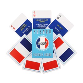 French Lingo Playing Cards | Travel Flashcards | Learn French Vocabulary in A Fun & Easy Way | 52 Essential Translations