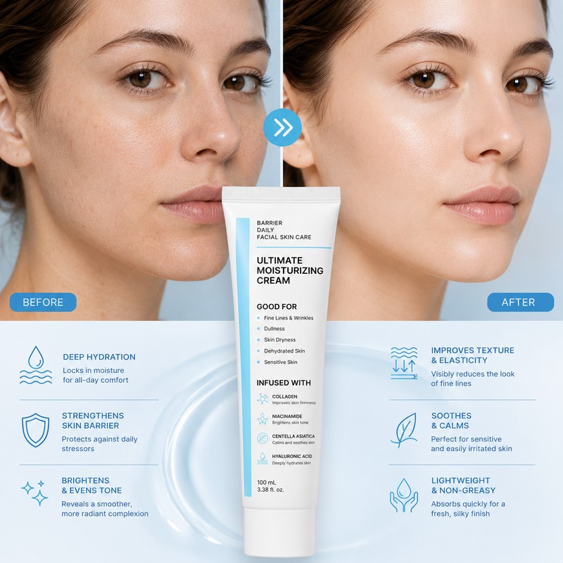 Collagen Moisturizing Face Cream for Daily Hydration – Vitamin E